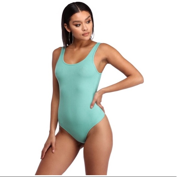 ❤️Mint green Turquoise Bodysuit mint onsie - Picture 1 of 6